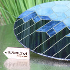 Konark Geometric Glass Candle Plate - Joe’s Haven
