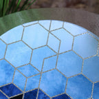 Konark Geometric Glass Candle Plate - Joe’s Haven