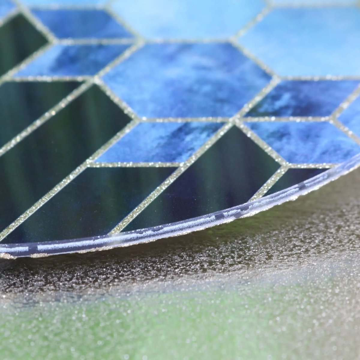 Konark Geometric Glass Candle Plate - Joe’s Haven