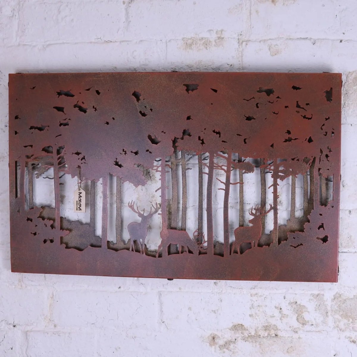 Bandipur Forest Silhouette Metal Garden Wall Art - Joe’s Haven