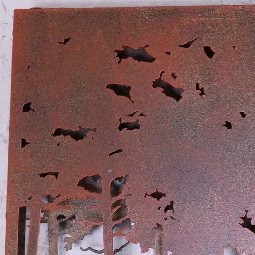 Bandipur Forest Silhouette Metal Garden Wall Art - Joe’s Haven