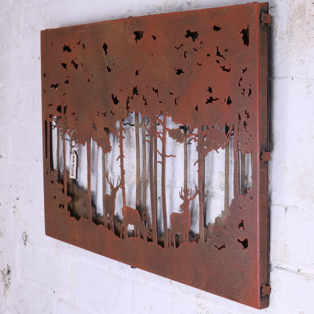 Bandipur Forest Silhouette Metal Garden Wall Art - Joe’s Haven