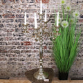 Zira Antiqued Gold 5 Candle Candelabra Centerpiece 84cm - Joe’s Haven