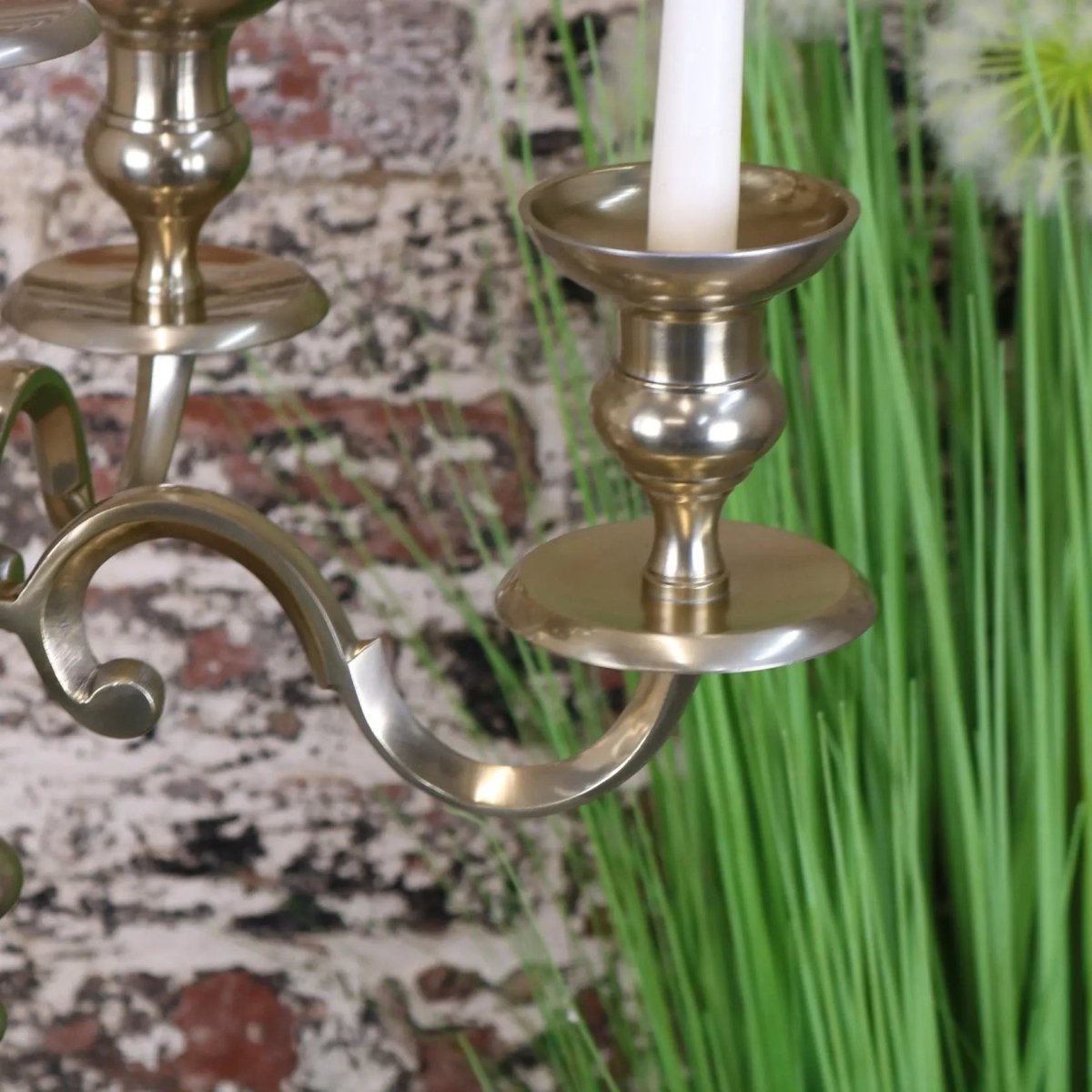 Zira Antiqued Gold 5 Candle Candelabra Centerpiece 84cm - Joe’s Haven