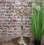 Zira Antiqued Gold 5 Candle Candelabra Centerpiece 84cm - Joe’s Haven