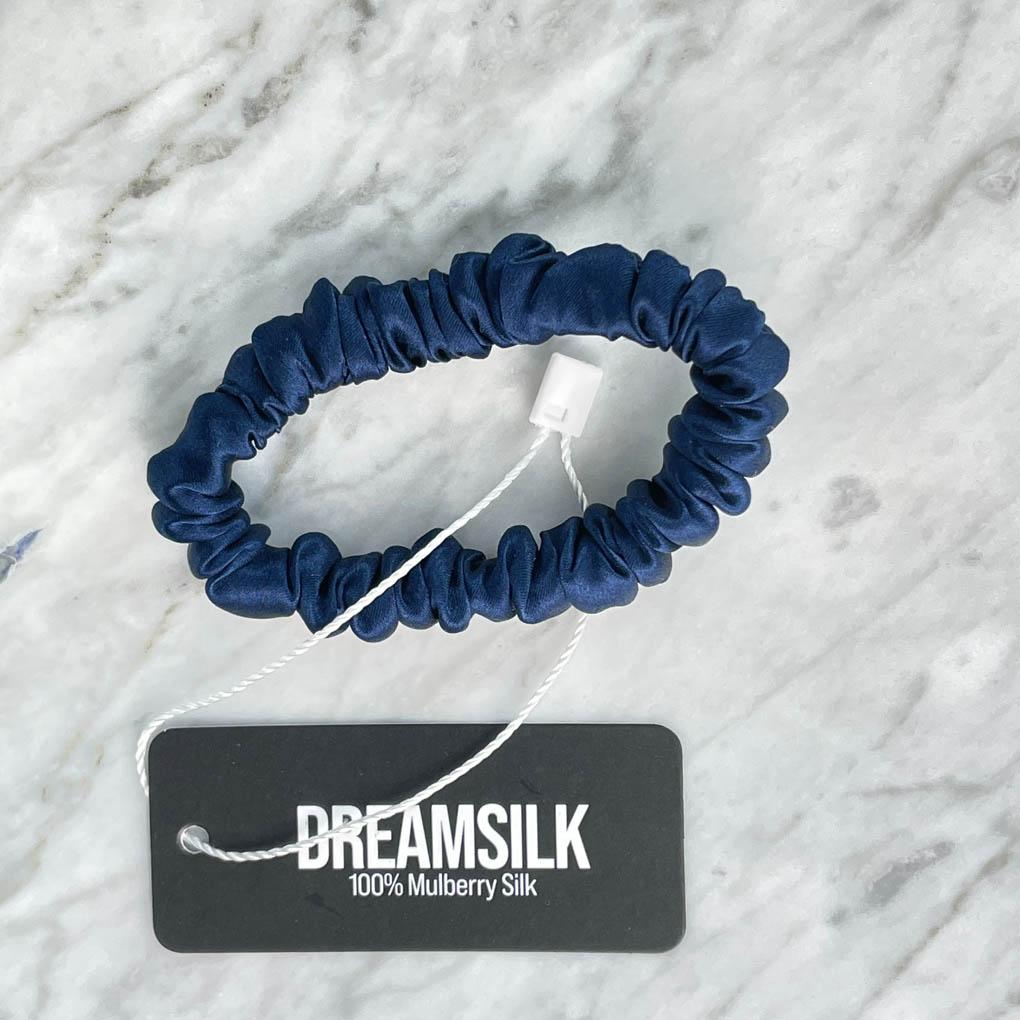 Navy Blue Silk Scrunchie - Skinny - Joe’s Haven