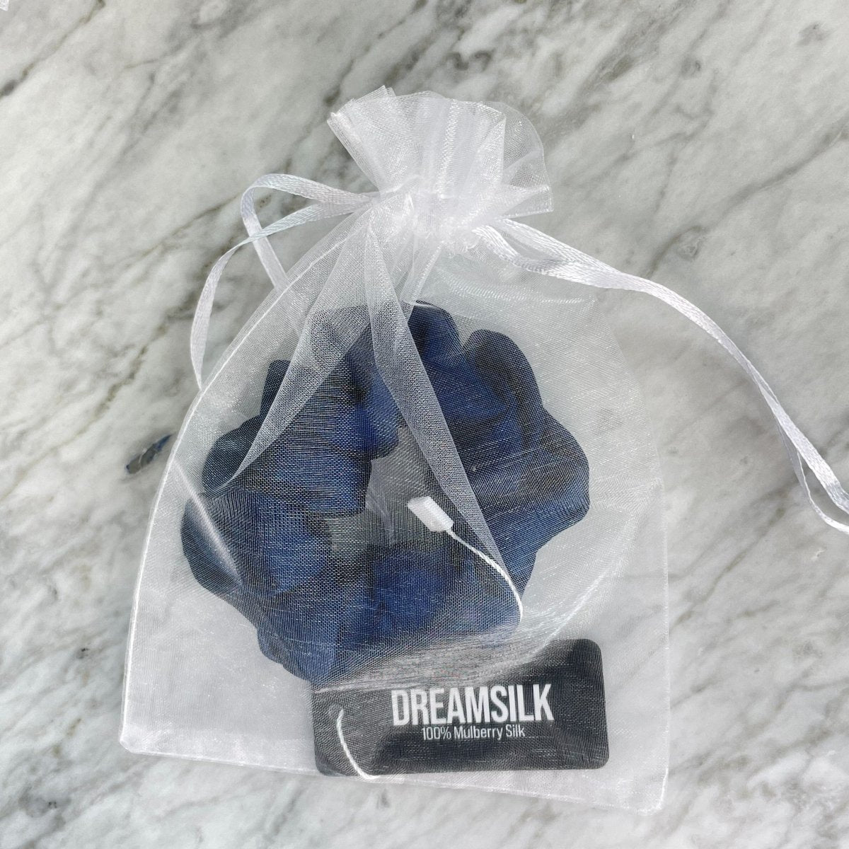 Navy Blue Silk Scrunchie - Regular - Joe’s Haven