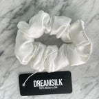 White Silk Scrunchie - Regular - Joe’s Haven