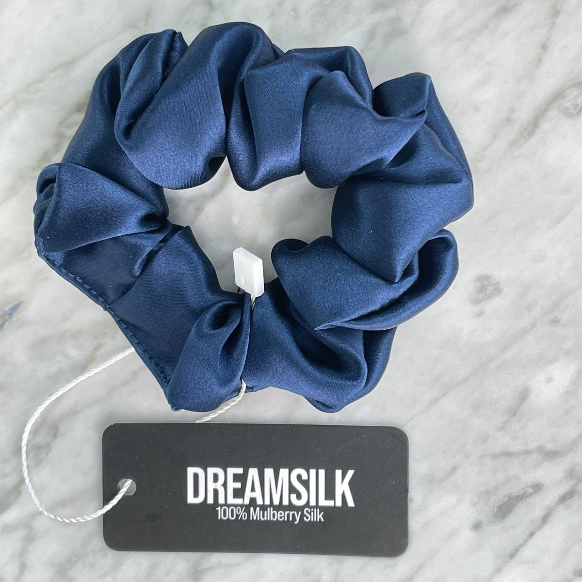Navy Blue Silk Scrunchie - Regular - Joe’s Haven