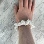 White Silk Scrunchie - Regular - Joe’s Haven