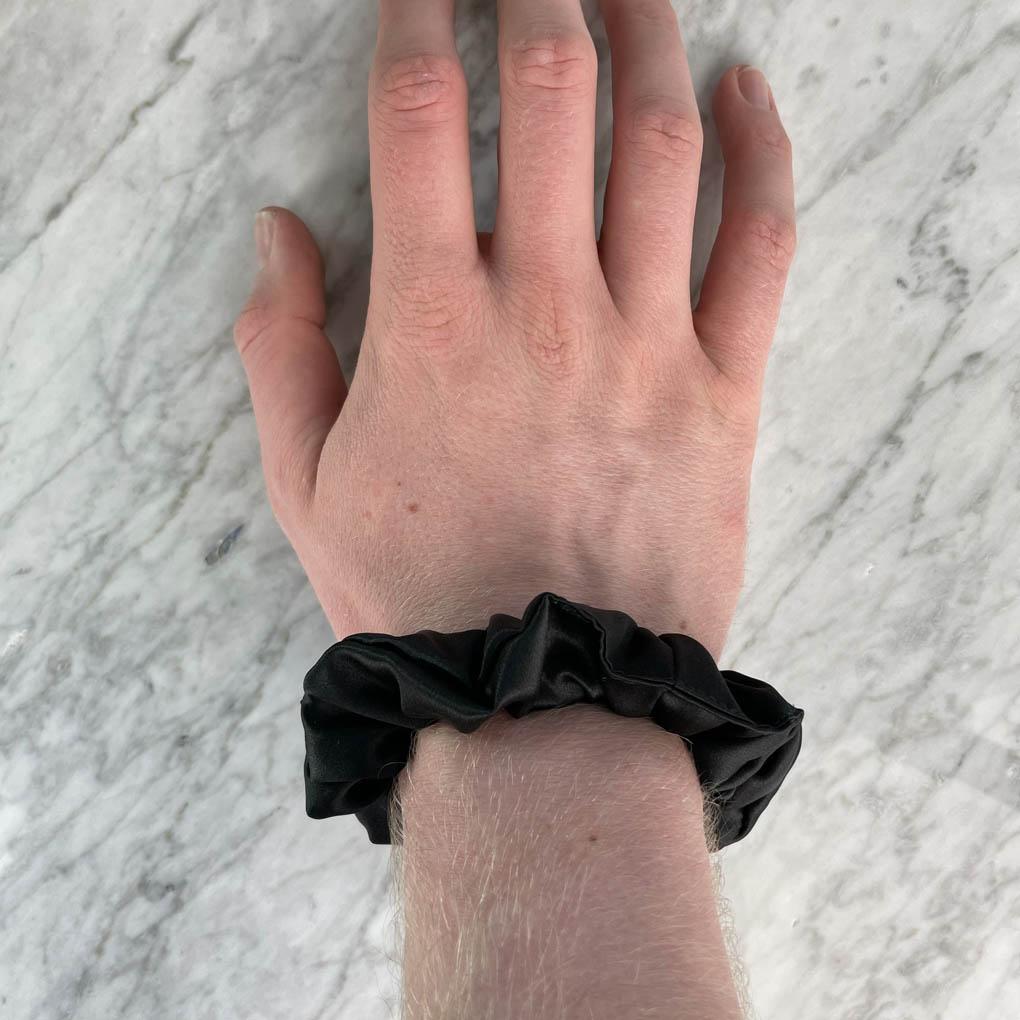 Black Silk Scrunchie - Regular - Joe’s Haven