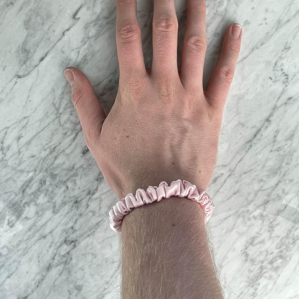 Pink Silk Scrunchie - Skinny - Joe’s Haven