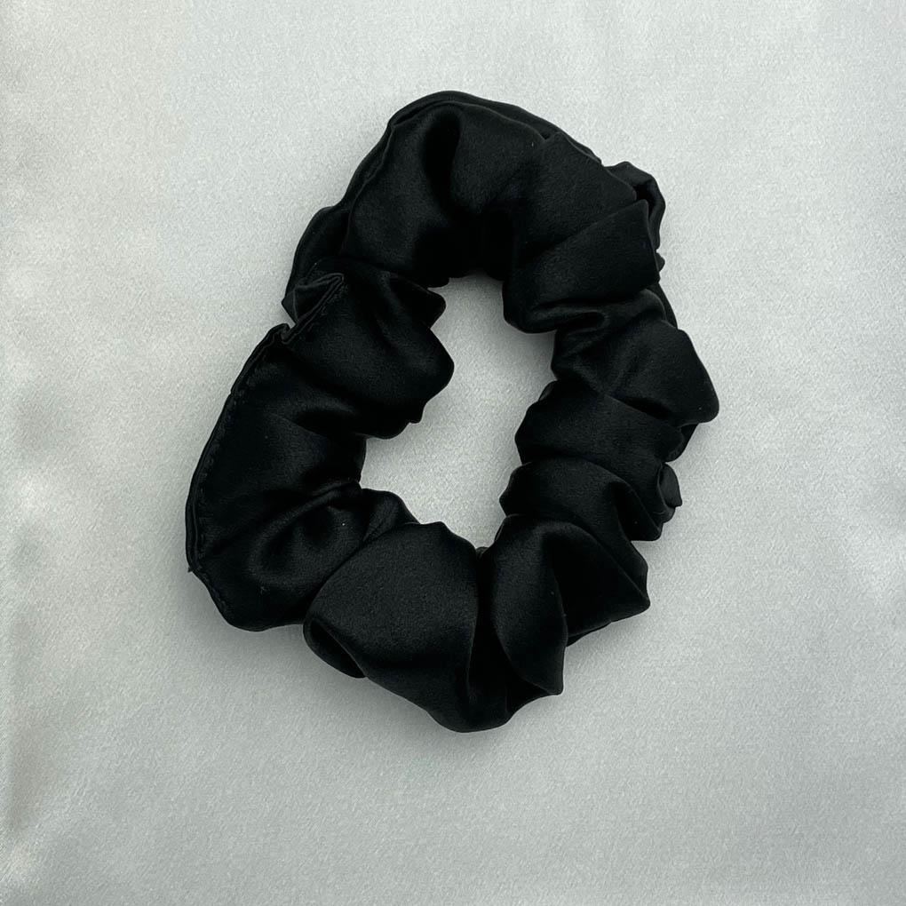 Black Silk Scrunchie - Regular - Joe’s Haven