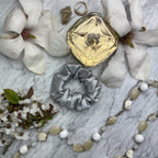 Silver Silk Scrunchie - Regular - Joe’s Haven