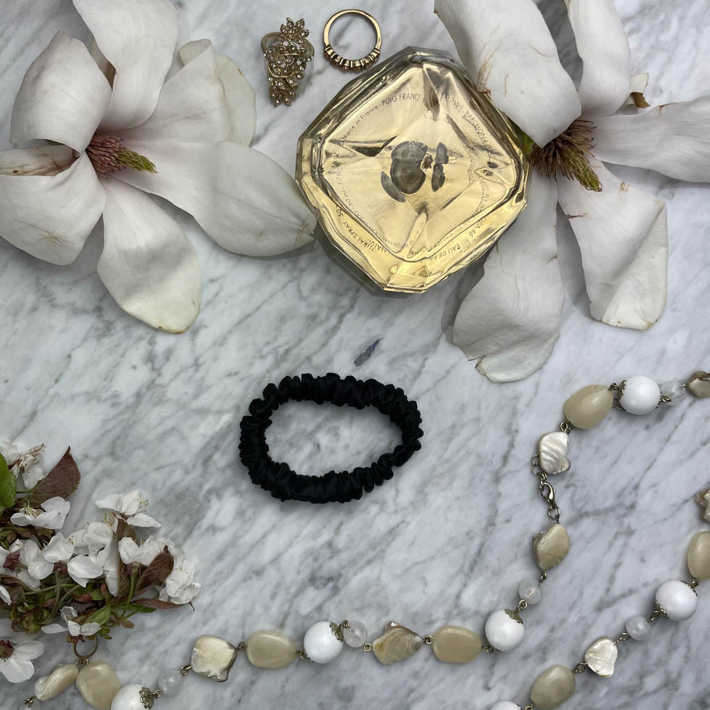 Black Silk Scrunchie - Skinny - Joe’s Haven
