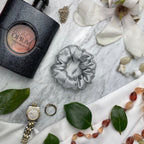 Silver Silk Scrunchie - Regular - Joe’s Haven