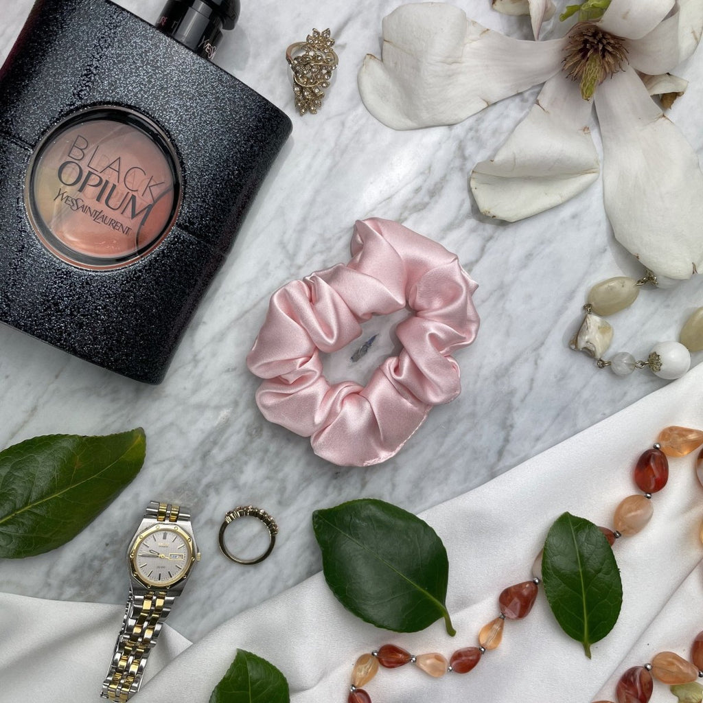 Pink Silk Scrunchie - Regular - Joe’s Haven