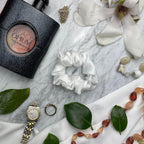 White Silk Scrunchie - Regular - Joe’s Haven