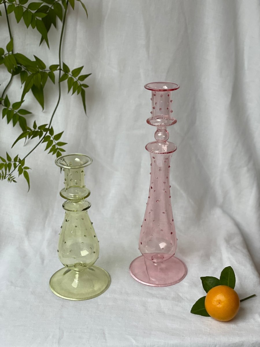 Pink Vintage Style Candle Holder - Joe’s Haven