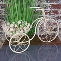 Bike Planter Metal Vintage White - Joe’s Haven