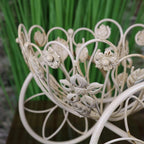 Bike Planter Metal Vintage White - Joe’s Haven