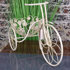 Bike Planter Metal Vintage White - Joe’s Haven