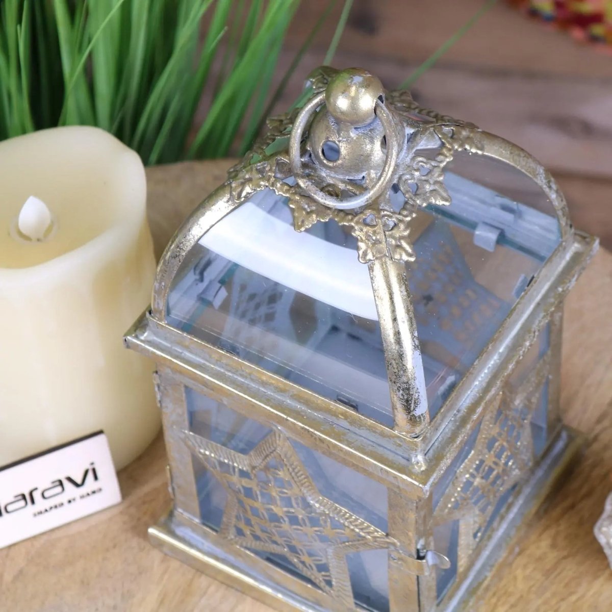 Patera Antique Style Square Lantern Star Design - Joe’s Haven