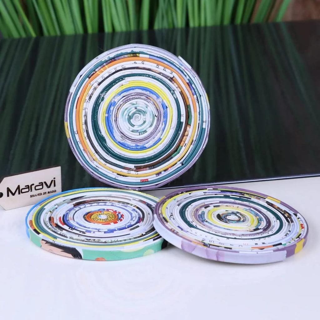 Kauli Set of 3 Recycled Coasters Magazine Paper - Joe’s Haven