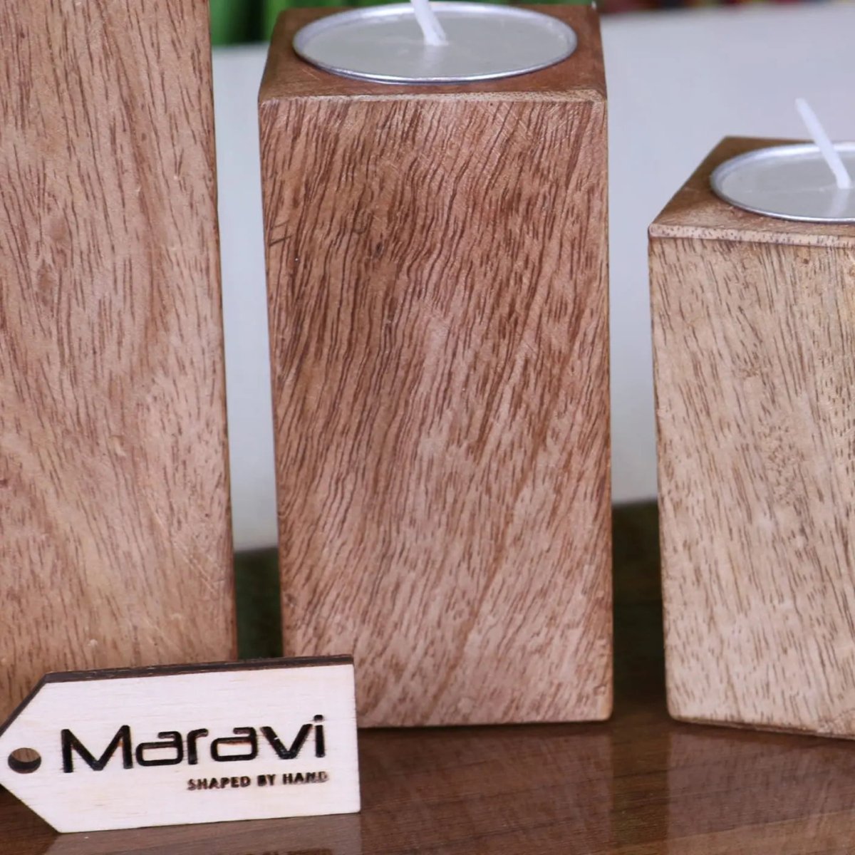 Bure Wooden Tea Light Holders Set of 4 - Joe’s Haven