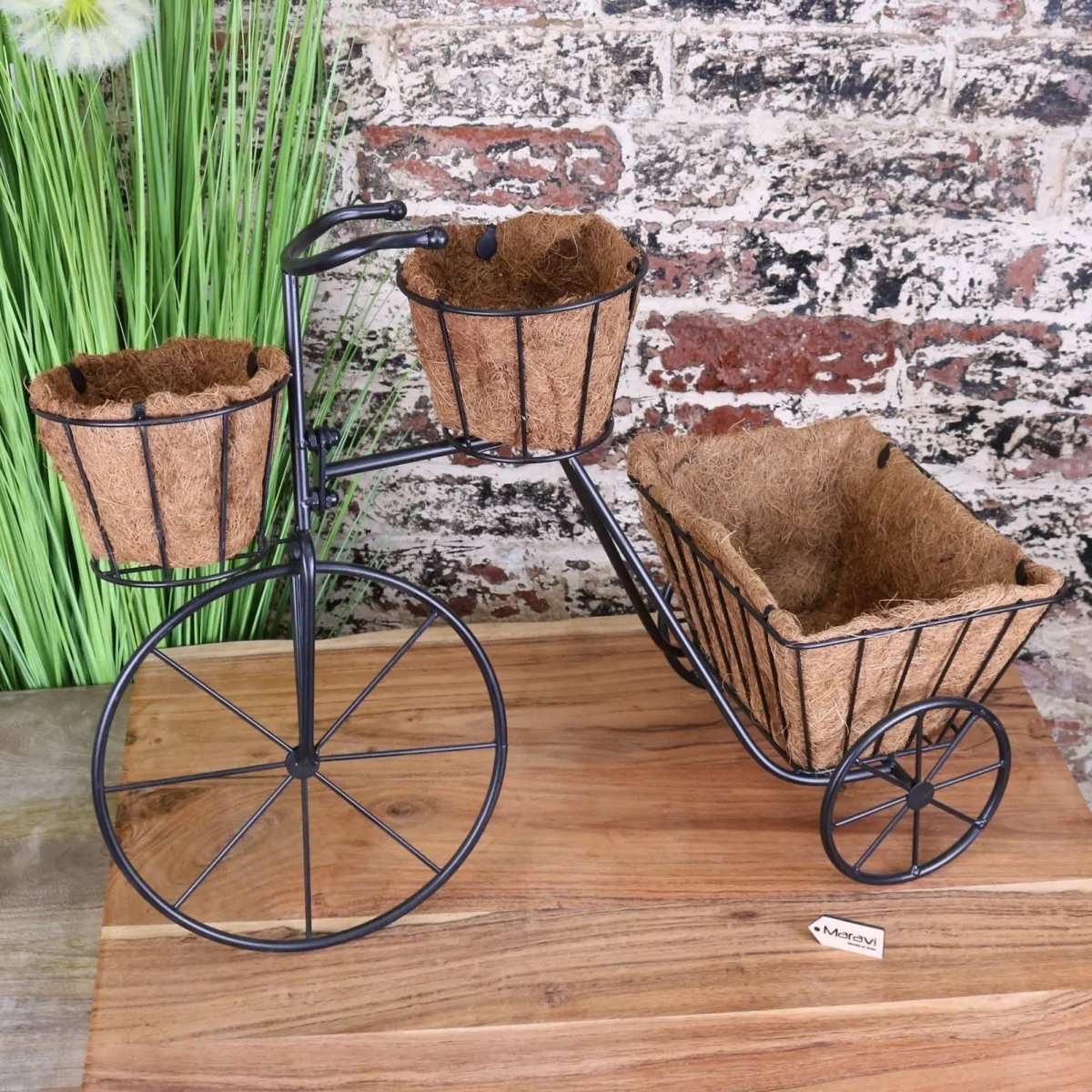 Bike Garden Planter Metal Vintage Black - Joe’s Haven