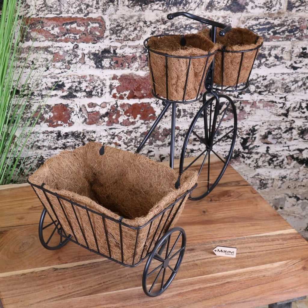 Bike Garden Planter Metal Vintage Black - Joe’s Haven