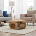 Jodhpur Solid Wood Small Round Low Coffee Table - Joe’s Haven