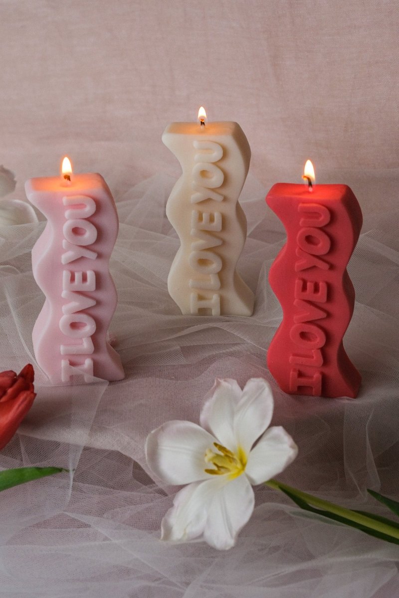 I Love You Pillar Candle - Joe’s Haven
