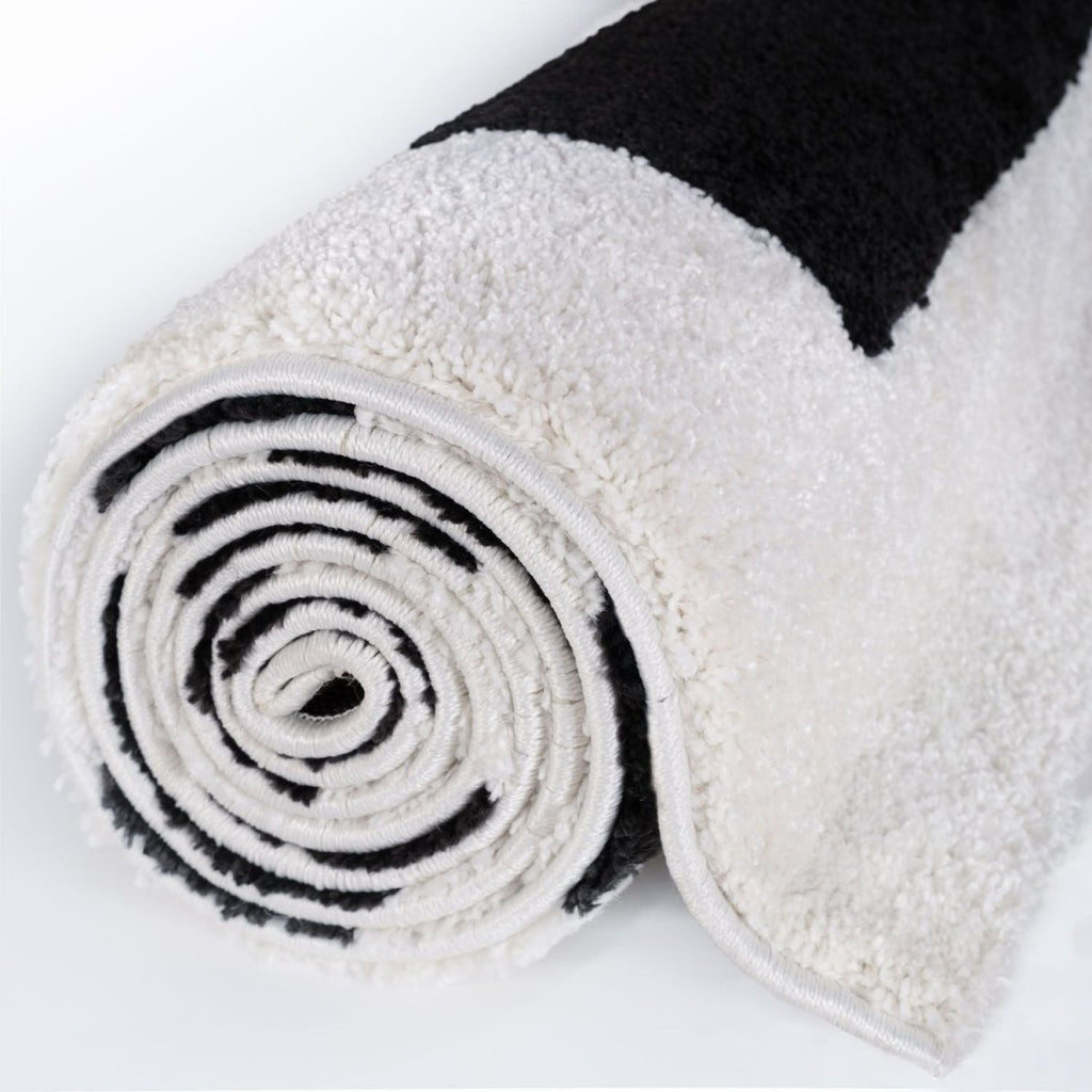 Joli Geometric Black & White Rug - Joe’s Haven
