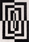 Joli Geometric Black & White Rug - Joe’s Haven