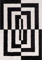 Joli Geometric Black & White Rug - Joe’s Haven
