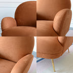 Juno Armchair, Brown Velvet