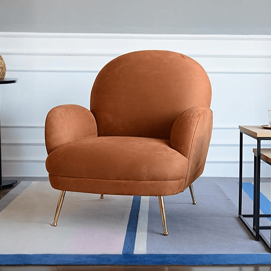 Juno Armchair, Brown Velvet - Joe’s Haven