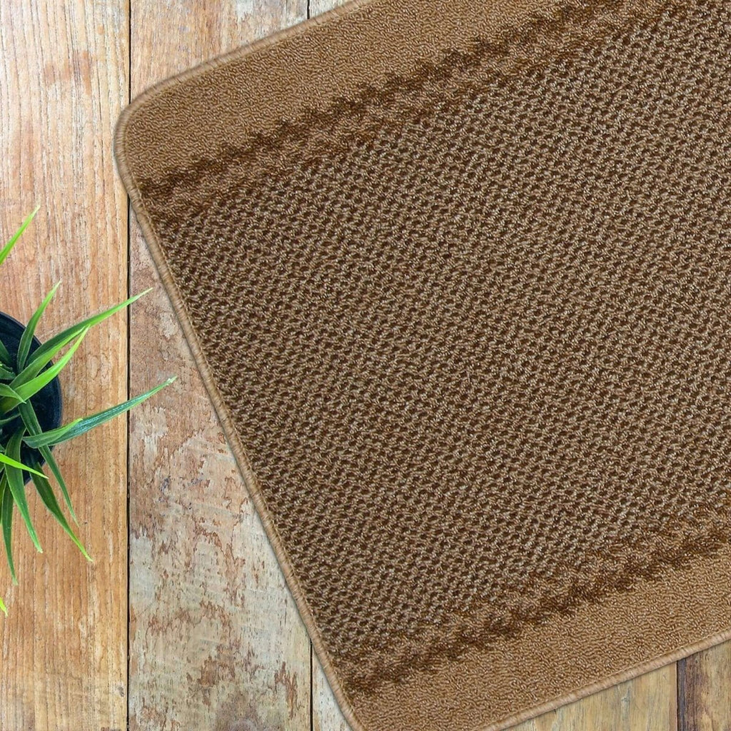 Washable Bordered Beige Rug | 116B - Joe’s Haven