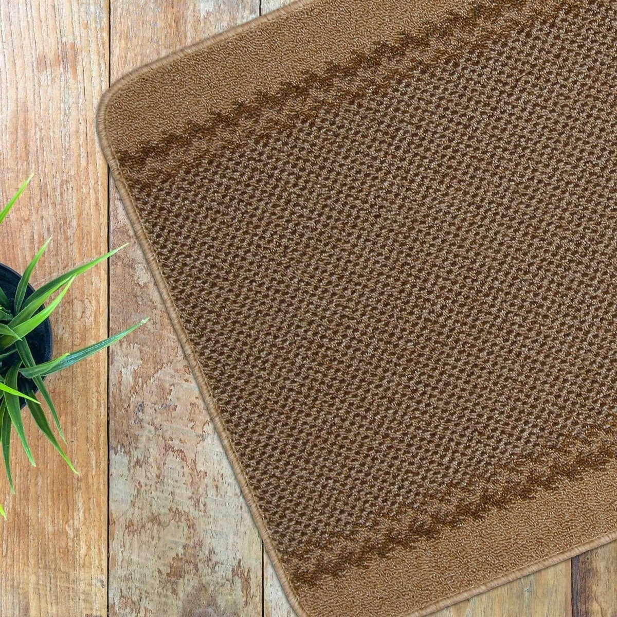 Washable Bordered Beige Rug | 116B - Joe’s Haven