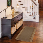 Washable Bordered Beige Rug | 116B - Joe’s Haven