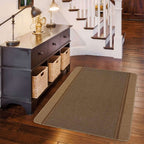 Washable Bordered Beige Rug | 116B - Joe’s Haven