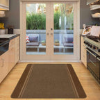 Washable Bordered Brown Rug | 116Br - Joe’s Haven