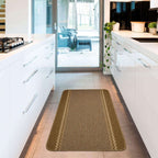 Washable Bordered Brown Rug | 116Br - Joe’s Haven