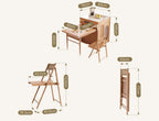 Kacey Extendable Dining Table Set, Storage, Solid Wood - Joe’s Haven
