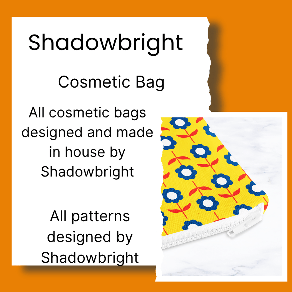 White Abstract Make Up Bag - Joe’s Haven