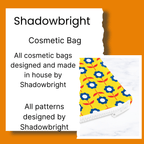 Retro Orange Geometric Makeup Bag – 70s Style Zipper Pouch - Joe’s Haven