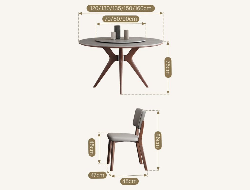 Leah Round Dining Table Set - Joe’s Haven