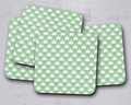 Green and White Geometric Tiles Design Coasters, Table Decor Drinks Mat - Joe’s Haven