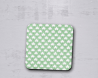Green and White Geometric Tiles Design Coasters, Table Decor Drinks Mat - Joe’s Haven
